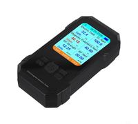 Detector de campo eléctrico, probador de radiación RF con medición 3 en 1, pantalla retroiluminada a color grande, para uso industrial en casa y oficina (negro)