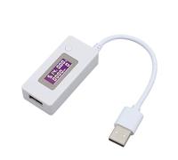 Detector de carga USB portátil, USB Tester Voltímetro Amperímetro, Tester Voltaje de Corriente Color LCD Voltímetro Amperímetro Detector, para teléfonos móviles y tabletas