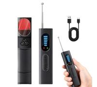 Detector de chinches, detector de cámara oculta, detector de RF inalámbrico, detector de cámara oculta, detector antiespía, 5 niveles de sensibilidad para hotel, oficina, reuniones, viajes, lugares