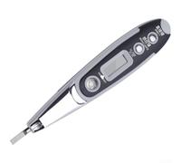 Detector de circuito sin contacto de la pluma del probador del voltaje de la pantalla digital con la luz llevada para 12-250v Ac/dc, negro (A)