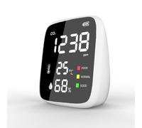 Detector de CO2 de Escritorio, Detector Portátil de Monóxido de Carbono, Mini Monitor de CO2, Medidor de CO2, Detector de CO2 de 400-5000 Ppm, Medidor de Temperatura Humi,