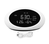 Detector de CO2 Detector de dióxido de carbono Medidor de CO2 portátil Medidor de calidad del aire recargable con pantalla LCD Termómetro Higrómetro para el hogar Oficina Aula