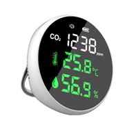 Detector de CO2, monitores de aire interior, medidor digital de CO2 detector de dióxido de carbono, probador de alarma monitor de producción agrícola multifunción