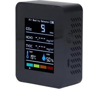 Detector de CO2, Temperatura Humedad Medidor de Calidad del Aire LCD ABS Negro Pantalla antiinterferencias para agricultura