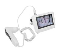 Detector de Cuero Cabelludo, Detector de Cabello para Cuero Cabelludo Compatible con una Variedad de Lentes, Pantalla de Imagen de Marco Congelado, Diseño Recargable para Mujeres(Enchufe de la UE)