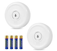 Detector de Fugas de Agua Paquete de 2 Detector Fugas de Agua con Batería 100dB Alarma Domotica Sensor de Agua Inteligente Sensor Agua Smart Life Detectores de Agua para Cocina Sótano Baño (Sin WiFi)