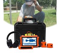 Detector de Fugas de Agua subterránea con Auricular con Pantalla táctil y Estuche de Transporte, buscador Profesional de Fugas de tuberías subterráneas for Uso Comercial y residencial.(PQ-125C)