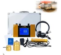Detector De Fugas De Agua Subterráneas con Sensor Ultrasónico, Pantalla LCD Y Auriculares, 4 Ajustes De Frecuencia para Localización De Tuberías En Interior Y Exterior