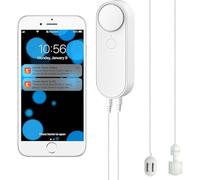 Detector de Fugas de Agua WiFi con Nivel de Agua 2 en 1, Alarma Inteligente con Sensor de Agua, 5 m de línea de detección Dual separada, Alarma Dual Izquierda y Derecha, monitoreo Remoto de