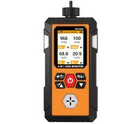 Detector de Fugas de Gas 4-en-1 (H2S, EX, O2, CO) con Bomba Incorporada, Muestreo por Succión de Bomba con Detección Precisa: Recargable, Construcción Resistente, Alertas Instantáneas
