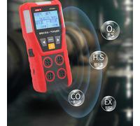 Detector de fugas de Gas UNI-T UT334E Plus, Monitor de Calidad del Aire 4 en 1, Detector de monóxido de carbono H2S O2 EX UT334E Plus