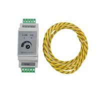 Detector de fugas de líquido DIN de 35mm con cable sensor de 1m, dispositivo de alarma de fuga de relé de fuga de líquido de salida de interruptor de agua