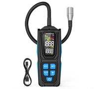 Detector de fugas de refrigerante HD02C para R22/R32/R134a, herramienta digital multifunción de detección con sensibilidad de 0,5 g/año, manguera flexible de 270 mm y alarma triple para mantenimiento