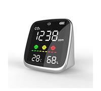 Detector de Gas 1pc portátil CO2 Monitor de calidad del aire detector Conjunto manual medidor Detección dióxido carbono umbral alarma