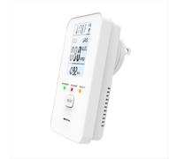 Detector de gas 4 en 1, detector de monóxido de carbono, temperatura, humedad y fugas de gas natural con pantalla LCD para casa rodante (UE)
