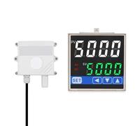 Detector de Gas, Controlador de CO2 con Salida Control bajo y Alto, Detector Gas 0 a 5000 ppm, Monitor dióxido Carbono relé Alarma para el Trabajo, el hogar