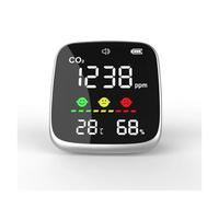 Detector de Gas, Detector de CO2 portátil 2 Piezas, Monitor Calidad del Aire, medidor, Ajuste Manual umbral Alarma y el Sonido se Puede desactivar Detección para el Trabajo y el hogar
