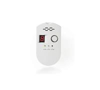 Detector de gas, detector de fugas de GLP/gas natural/gas, monitor de sensor enchufable con alarma sonora y pantalla digital LED.