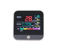 Detector de Gas multifunción 8 en 1, Fuente de alimentación Tipo C, Monitor de Calidad del Aire con Pantalla LCD for el Trabajo y el hogar. Alta Estabilidad y sensibilidad