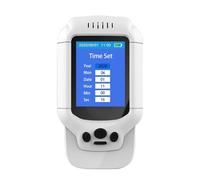 Detector de gas multifuncional para monitoreo de calidad del aire con O3, PM2.5/1.0/10, TVOC, sensor de temperatura y humedad, LCD a color de 2.8 pulgadas, ventilador integrado para lectura precisa