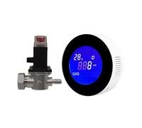 Detector de Gas Natural WiFi con válvula solenoide eléctrica, Control Inteligente automático, Apagado automático, Sensor de Alarma de Fuga de metano CH4 para el hogar y la Industria(with V15GC Valve)