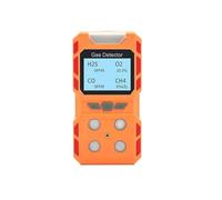 Detector de Gas, Sensor de Fuga de Gas Industrial 4 en 1 CO H2S O2 CH4 EX Detector de Gas Combustible Monitor de Seguridad Alarma de Mensaje de Voz Humano para Casa y RV (Alarma de Gas Yellow)