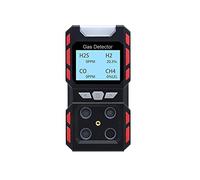 Detector de Gases, Analizador de Gas Industrial Detector Fugas Gas múltiple portátil USB Recargable CH4 CO H2S O2 probador Alarma Sensor a Prueba Agua(A Gas Detector)