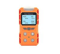 Detector de Gases, Sensor Industrial 4 en 1 de Fugas Gas múltiple CO H2S O2 CH4 EX Detector Combustible Monitor Seguridad Alarma Aviso Voz Humana(Gas Alarm Yellow)
