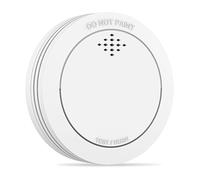 Detector de Humo con Soporte magnético, 10 años Alarma contra Incendios en Red con batería CR123A reemplazable, Alarma de 85 dB, silenciamiento, Advertencia de batería Baja, 1 Unidad