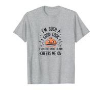Detector de Humo Im Such A Good Cook Me Cheers Me On Funny Camiseta, Hombre, Gris Jaspeado, XL