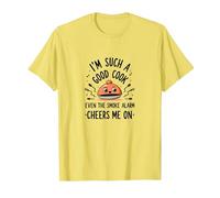 Detector de Humo Im Such A Good Cook Me Cheers Me On Funny Camiseta, Hombre, Limón, L