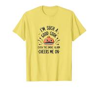 Detector de Humo Im Such A Good Cook Me Cheers Me On Funny Camiseta, Hombre, Limón, M