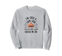 Detector de Humo Im Such A Good Cook Me Cheers Me On Funny Sudadera, Unisex para Adultos, Gris Jaspeado, L