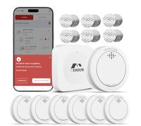 Detector de Humo WiFi, 10 años interconectado Detector de Incendios Smart Conforme a EN14604, con batería reemplazable, sin Parpadeo LED, Compatible con la aplicación XINDUM, 6 Unidad