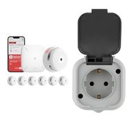 Detector de Humo X-Sense Smart XS01-M con estación Base SBS50 y estándar Rev, Toma para Cuartos húmedos, Montaje en Superficie, Gris