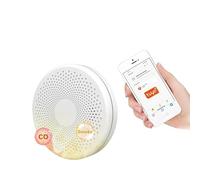 Detector de Humo y Alarma 2 en 1 con WiFi, Tuya Smart Co Sensor Sonido PIR for salón, Cocina, Tienda monóxido Carbono