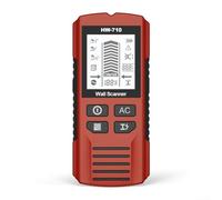 Detector de metales manual avanzado para proyectos de bricolaje Localiza rápidamente metal, madera y cableado de CA (rojo)