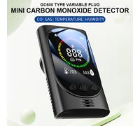 Detector de Monóxido de Carbono Enchufable con Control de Temperatura y Humedad, Detector de Fugas de Gas 4 en 1 para Monitoreo de Seguridad, 2
