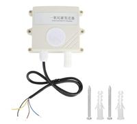 Detector de monóxido de Carbono montado en la Pared Transmisor de Sensor de Gas CO con monitoreo de Temperatura y Humedad para Uso en Interiores y Exteriores Material de PVC IP65