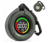 Detector de monóxido de Carbono portátil GasDoc DS-100, Detector de CO 3-en-1 para Viaje & Camping, medidor de CO Recargable con Alerta Audible & Visual, Alarma para hogar & Coche - Bosque Oscuro