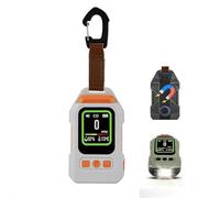 Detector de monóxido de carbono portátil para viajes, monitor profesional de monóxido de CO cuadrado 4 en 1 con alarma audible y visual, linterna LED, para camping, hotel, coche y RV (blanco-CO+TH)