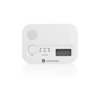 Smartwares Detector de monóxido de Carbono - Sensor de 10 años - con Pantalla y botón de Prueba - FGA-13041