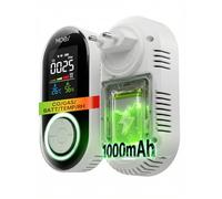 Detector de Monóxido de Carbono y Gases con Enchufe - Detector de CO 4 en 1 con Sensor de Temperatura & Humedad - Alarma Sonora para GLP, Propano, Metano, Etano y CO - para Casa y Autocaravana
