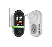 Detector de Monóxido de Carbono y Gases con Enchufe - Detector de CO 4 en 1 con Sensor de Temperatura & Humedad - Alarma Sonora para GLP, Propano, Metano, Etano y CO - para Casa y Autocaravana