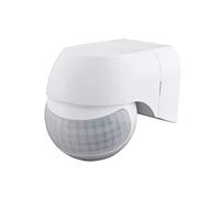 Detector de Movimiento Blanco, 140 Grados, Montaje en Pared, IP44 para Interior y Exterior, Adecuado para LED.