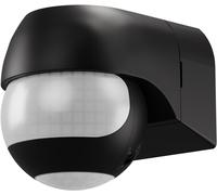 goobay Detector de Movimiento Exterior, IP44, 2 sensores, 180° y 360°, 12 m de Ancho de detección, inclinable y orientable, Repuesto para LED de 600 W, Negro - 79597