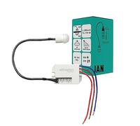 Detector de Movimiento empotrable Oktaplex Jan para Exterior IP65 / IP20 Sensor infrarrojo 360° pequeño Alcance 8m 230V con Sensor crepuscular