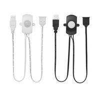 Detector de movimiento infrarrojo PIR mini USB 2x5A DC5-24V con interruptor automático para tira de luces LED (blanco y negro)