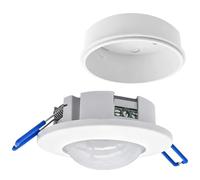 Detector de movimiento para techo interior, instalación empotrada y de superficie, detector de presencia con tiempo ajustable de 10s-10min, alcance 6m/360° sensor infrarrojos, sensibilidad a la luz 2