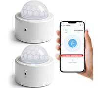 Detector de Movimiento Zigbee PIR, Sensor Inteligente WLAN para Smart Life/Tuya App, Seguridad y Control de Luz, 2 Piezas (Requiere ZigBee Hub)